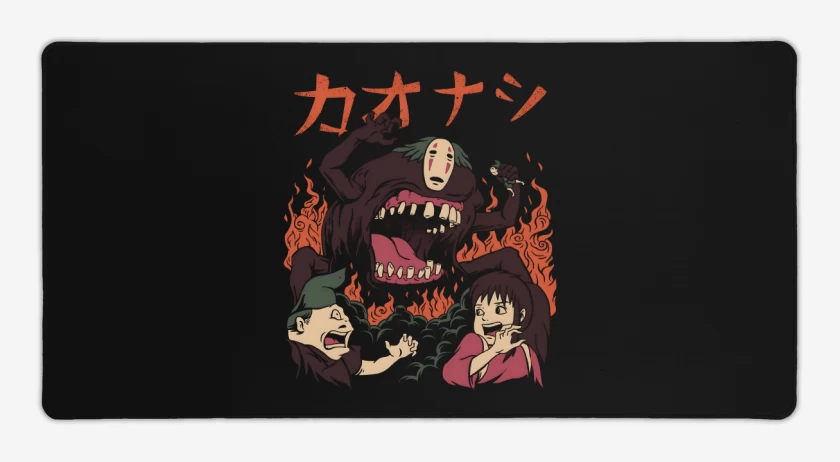 Mouse pad Gamer Negro de Monstruo Kaonashi