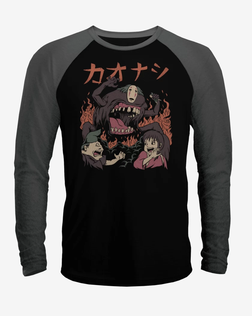 Polera Raglan Monstruo Kaonashi