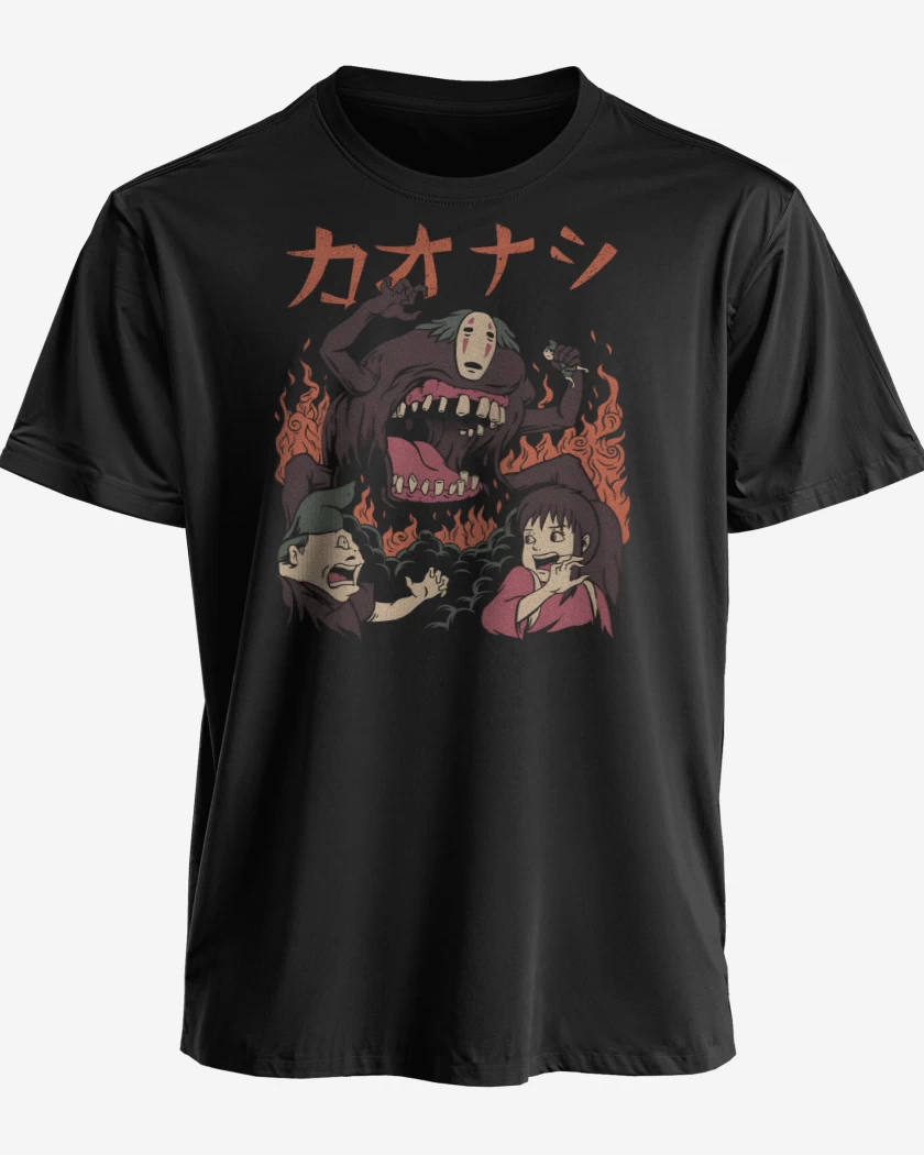 Polera premium Negro de Monstruo Kaonashi