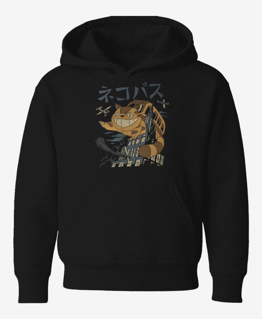 Poleron de niño Negro de Creatura Gatobus
