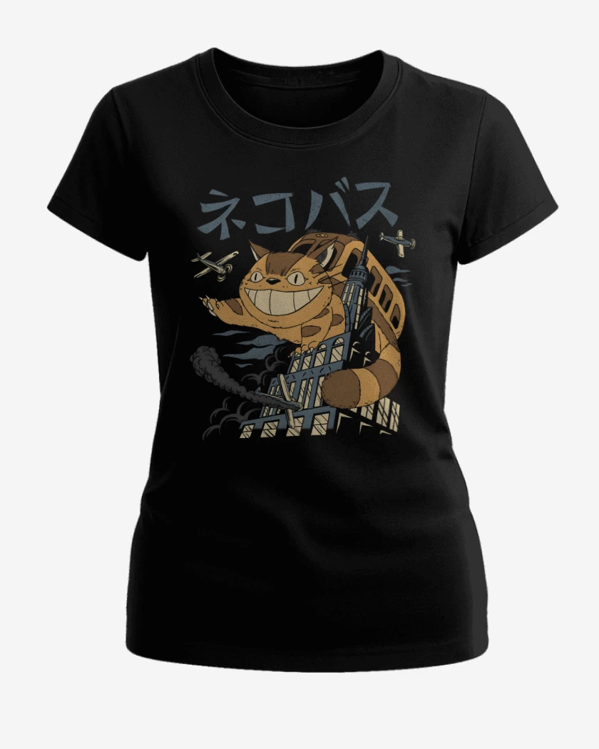 Polera de Mujer Negro de Creatura Gatobus
