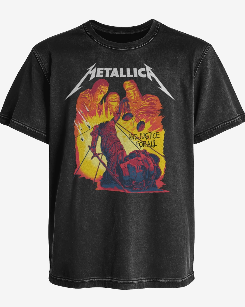 Polera desgastada And Justice... 