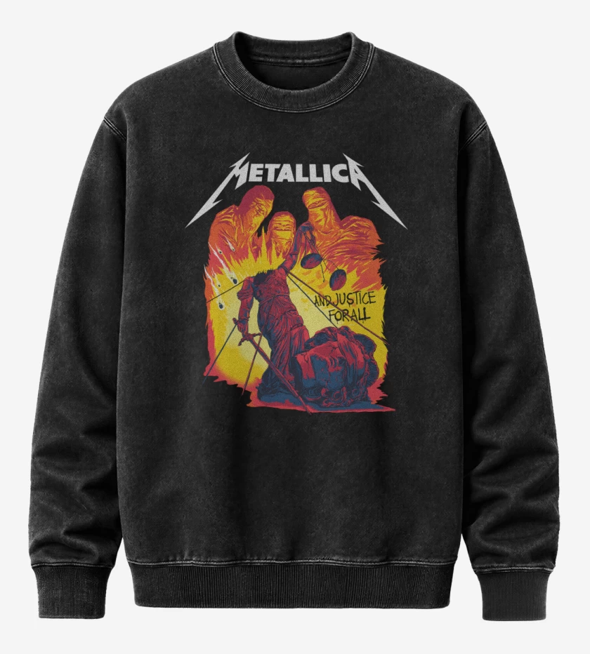 Poleron Polo Acid Wash Negro de And Justice... 