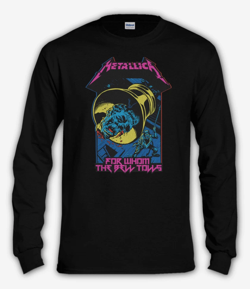 Polera manga larga Negro de For Whom The Bell Tolls