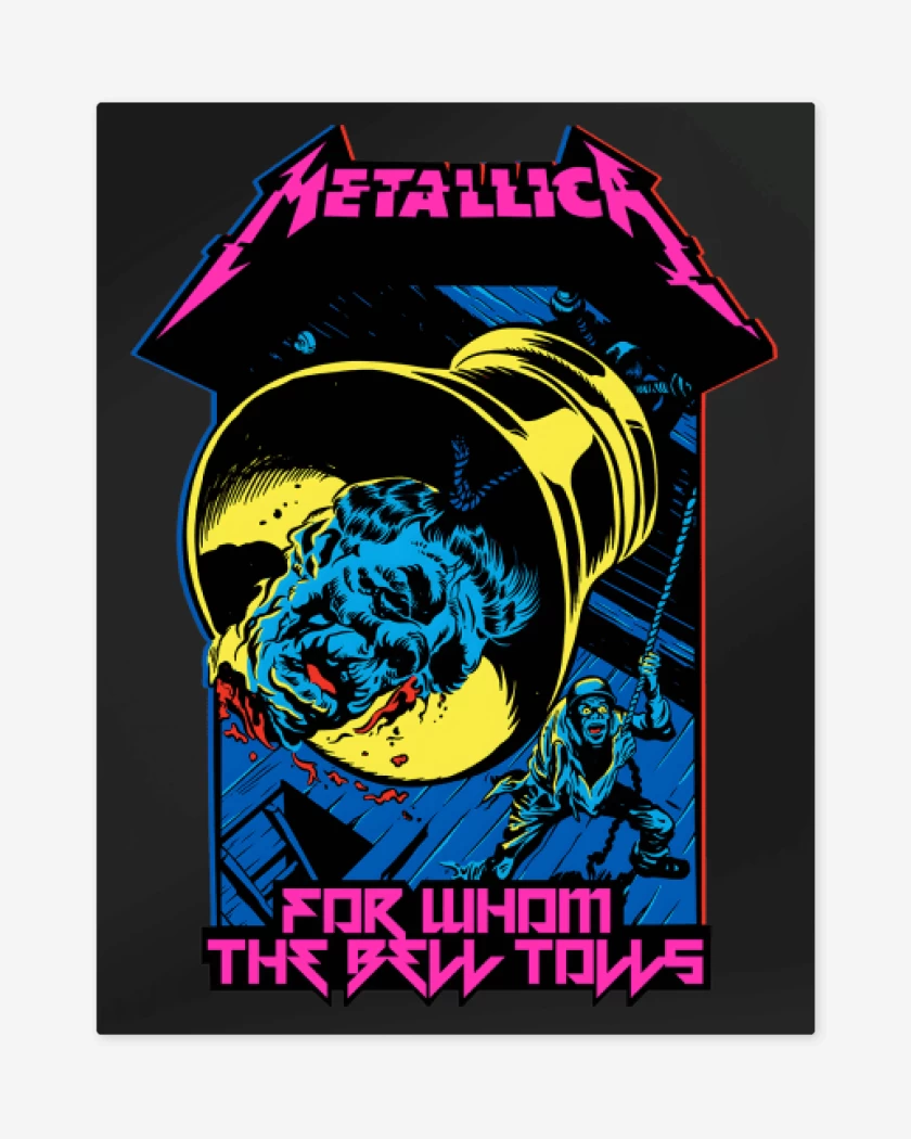 Print metalico Negro de For Whom The Bell Tolls
