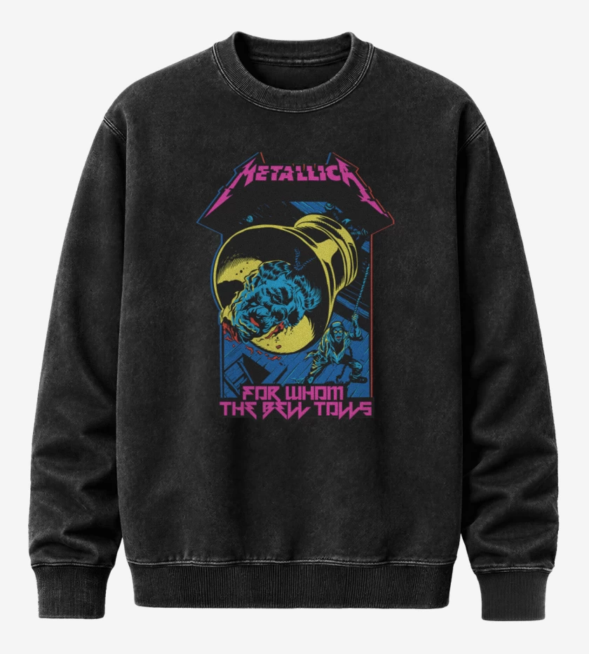 Poleron Polo Acid Wash Negro de For Whom The Bell Tolls