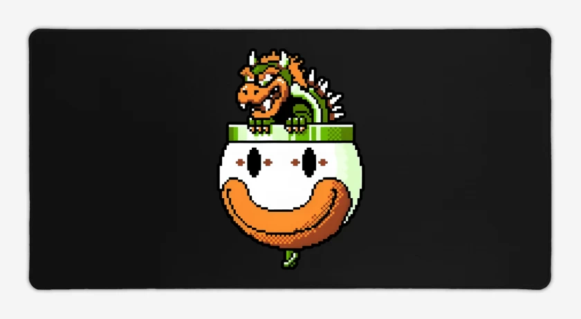 Mouse pad Gamer Negro de Dragon Super Bigote World Bolsillo