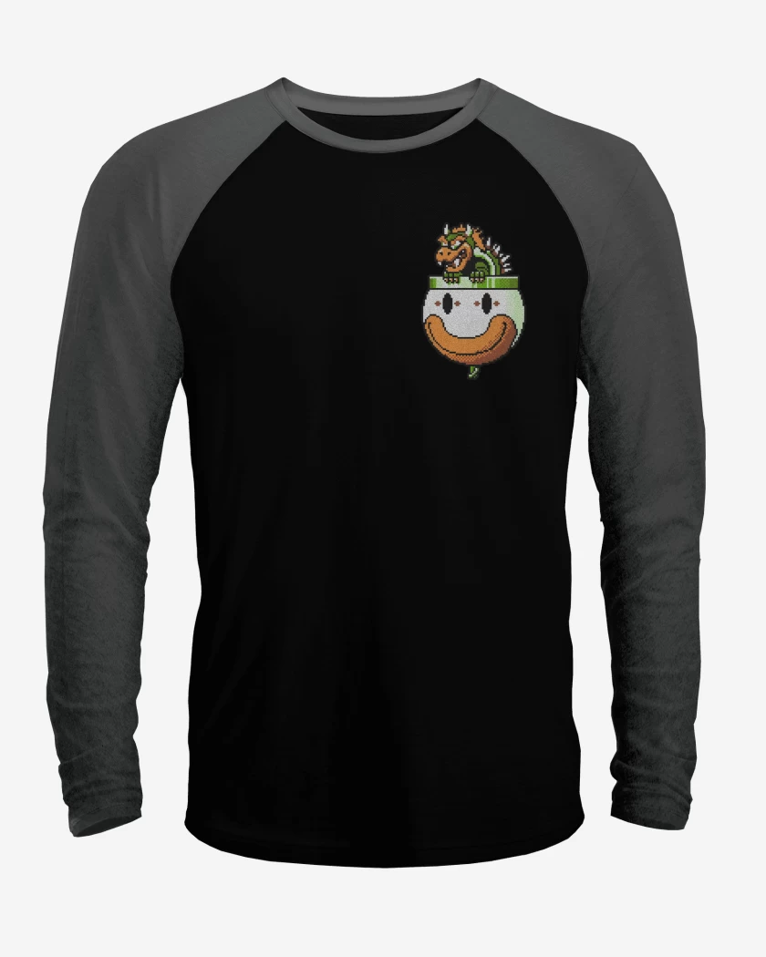 Polera Raglan Dragon Super Bigote World Bolsillo