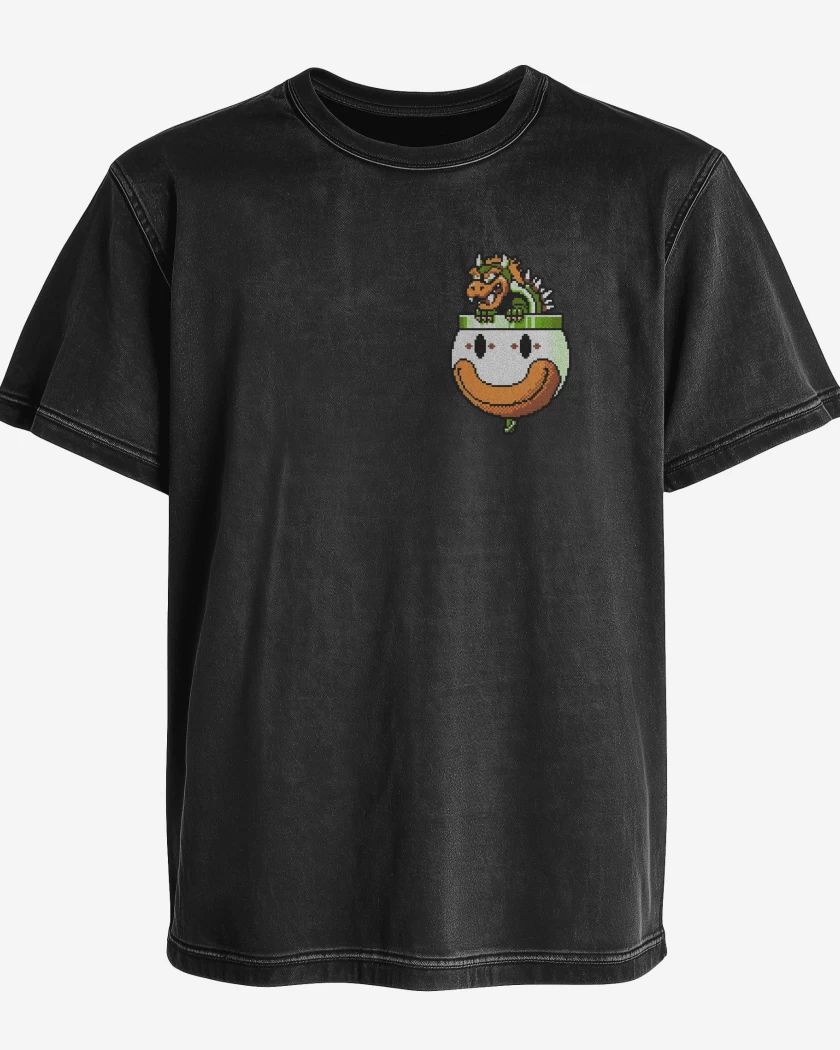 Polera desgastada Dragon Super Bigote World Bolsillo