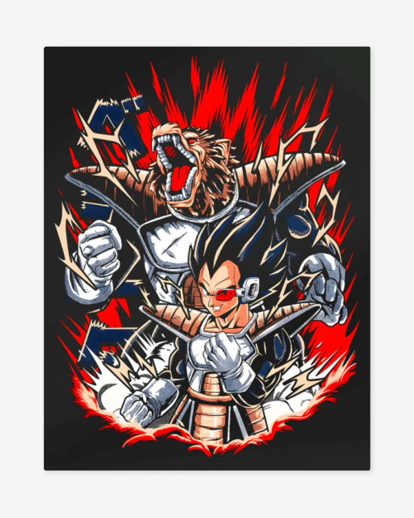 Print metalico Negro de Gran Príncipe Saiyajin