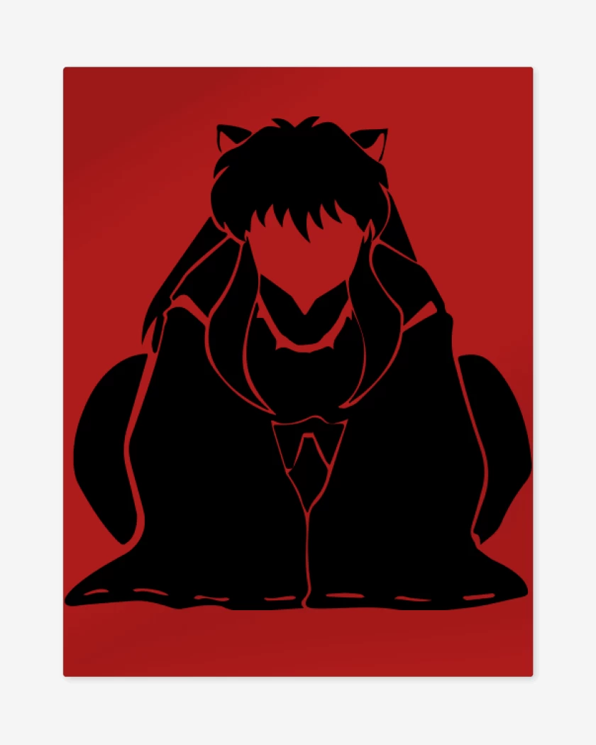 Print metalico Rojo de Inuyasha