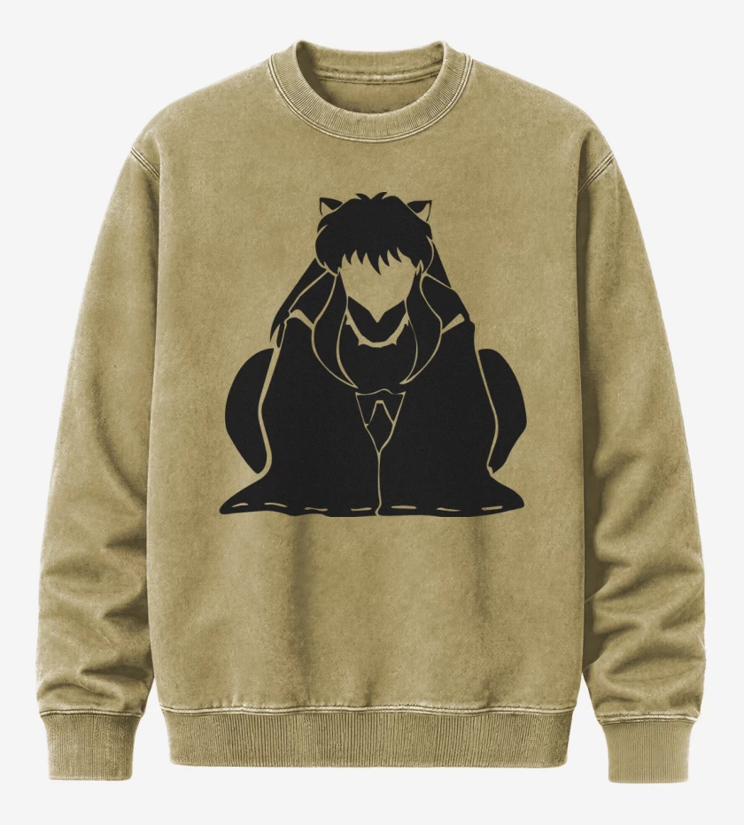 Poleron Polo Acid Wash Beige de Inuyasha