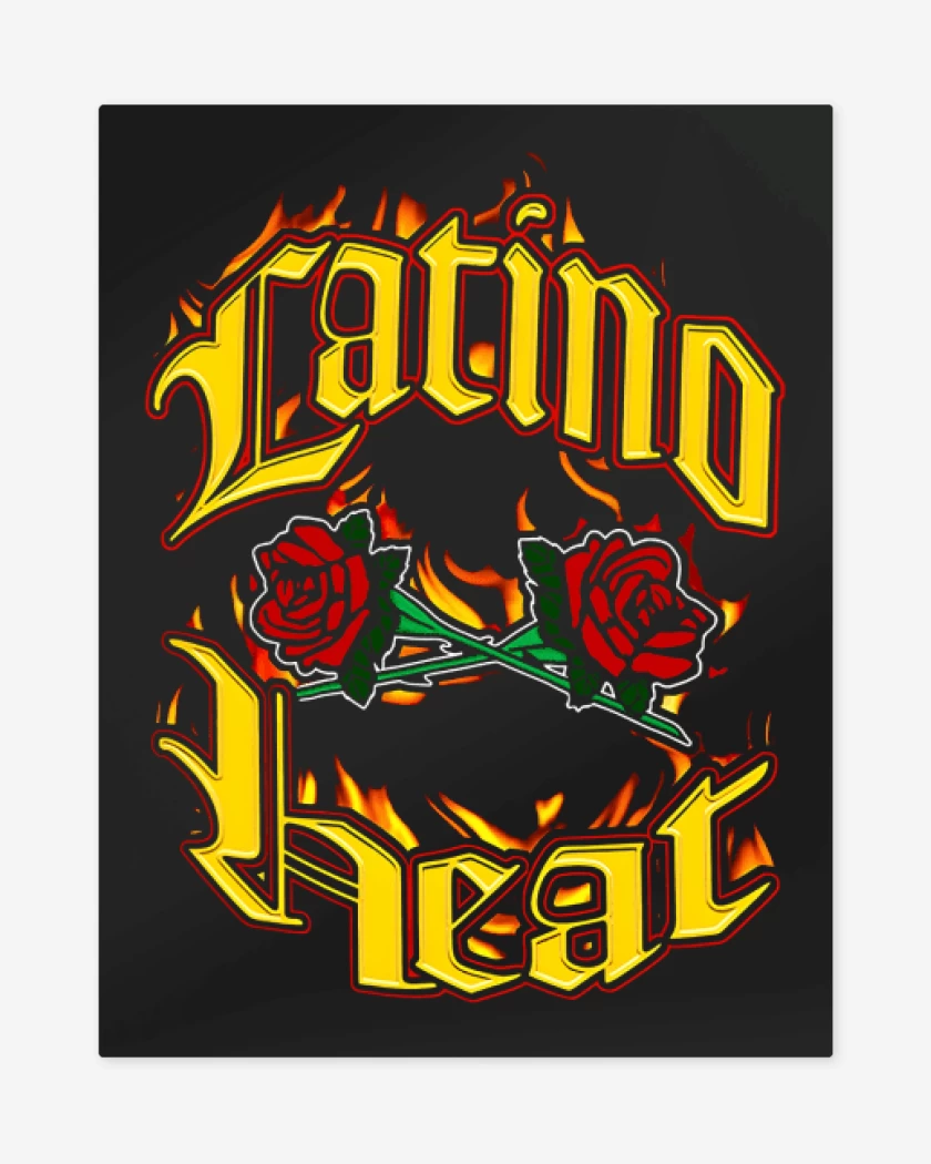 Print metalico Negro de Latino Heat
