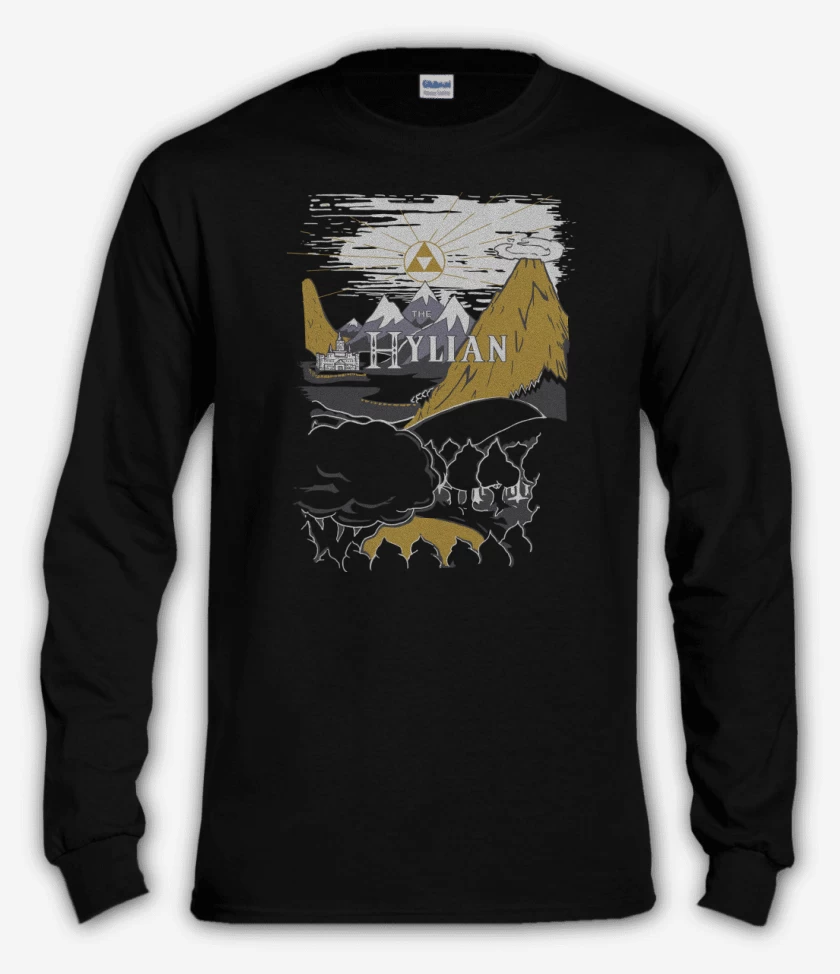 Polera manga larga Negro de The Hylian