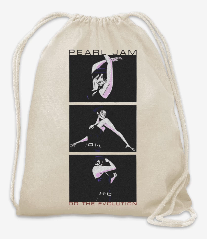 Mochila Blanco de Pearl Jam Do the evolution