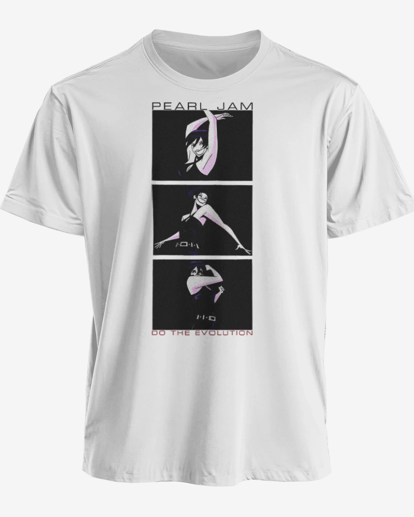 Polera premium Blanco de Pearl Jam Do the evolution