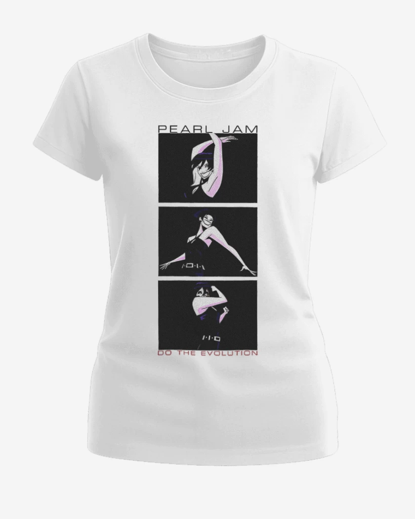 Polera de Mujer Blanco de Pearl Jam Do the evolution