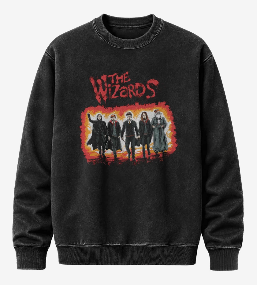 Poleron Polo Acid Wash Negro de The Wizards