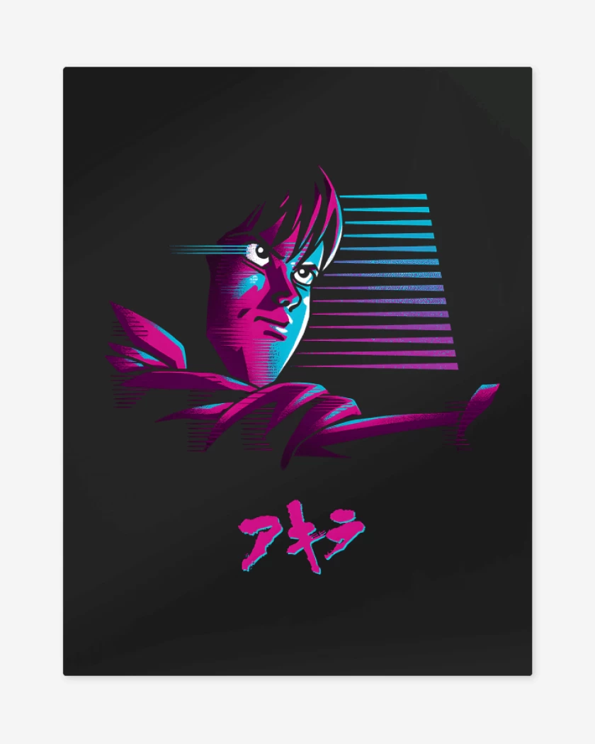 Print metalico Negro de Neo-Tokyo Raider