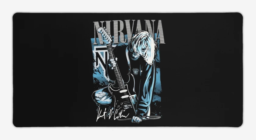 Mouse pad Gamer Negro de Nirvana KurtCo