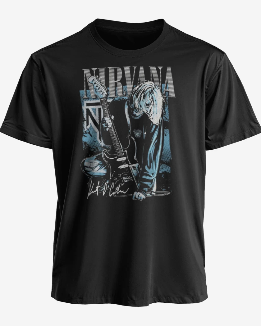 Polera premium Negro de Nirvana KurtCo