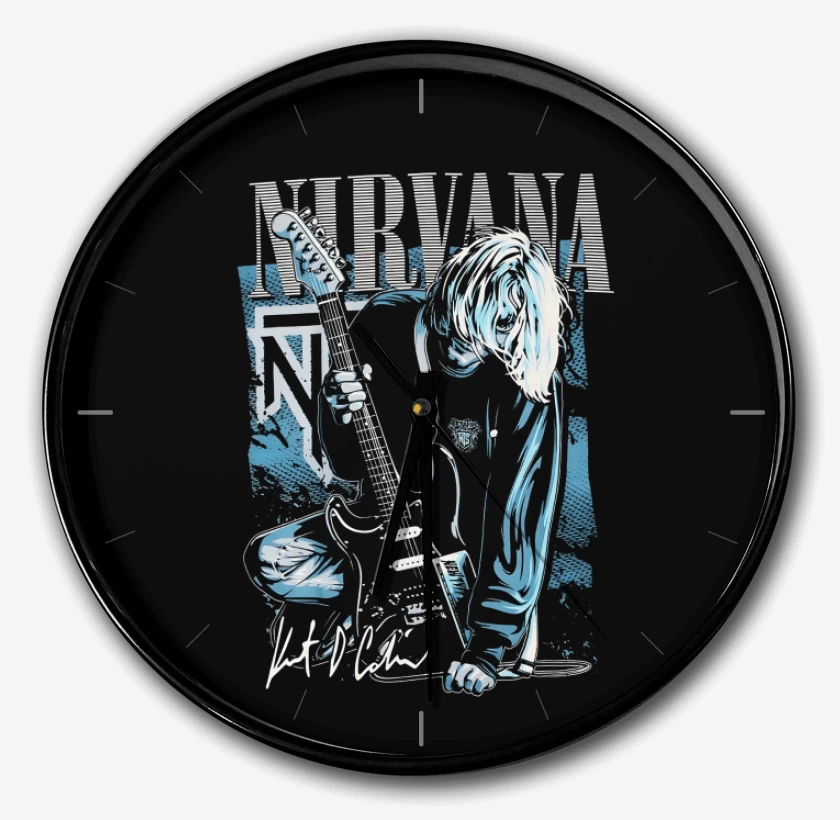 Reloj Negro de Nirvana KurtCo