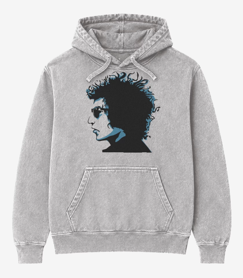 Poleron Canguro Acid Wash Gris Melange de Dylan