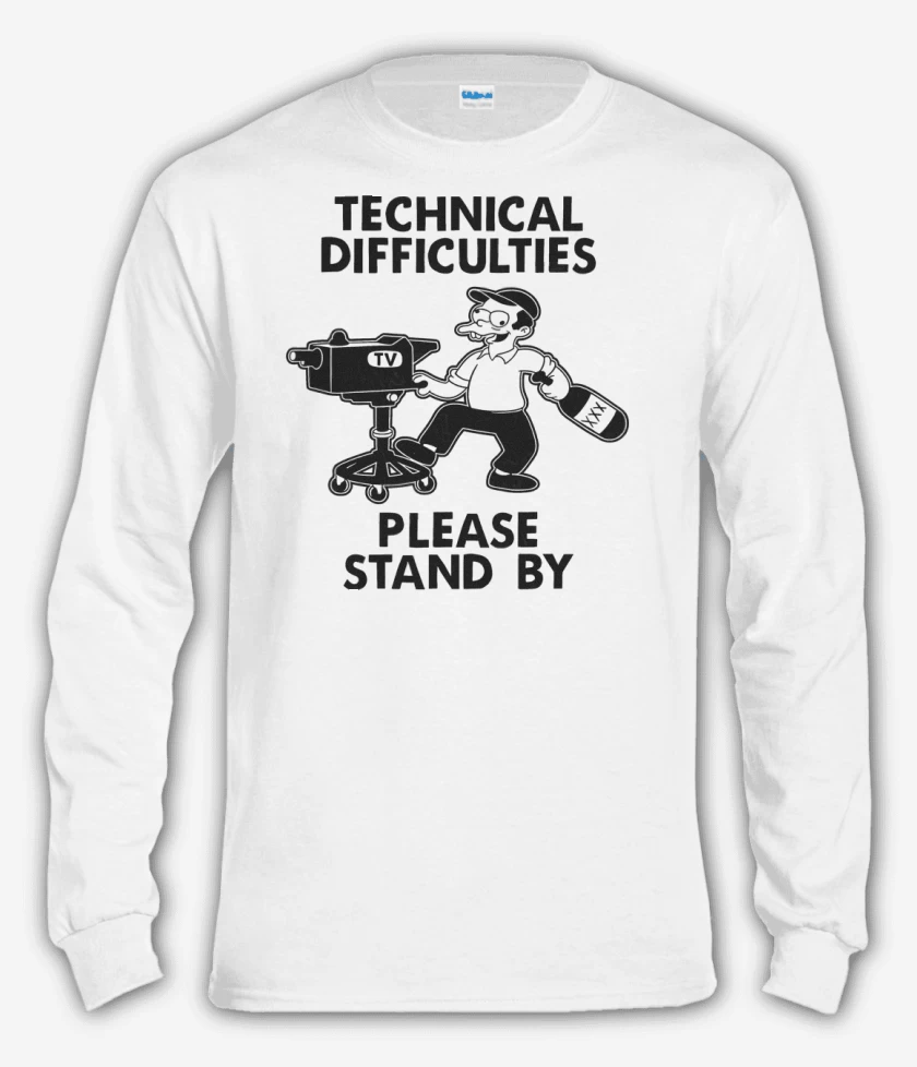 Polera manga larga Blanco de Dificultades Técnicas