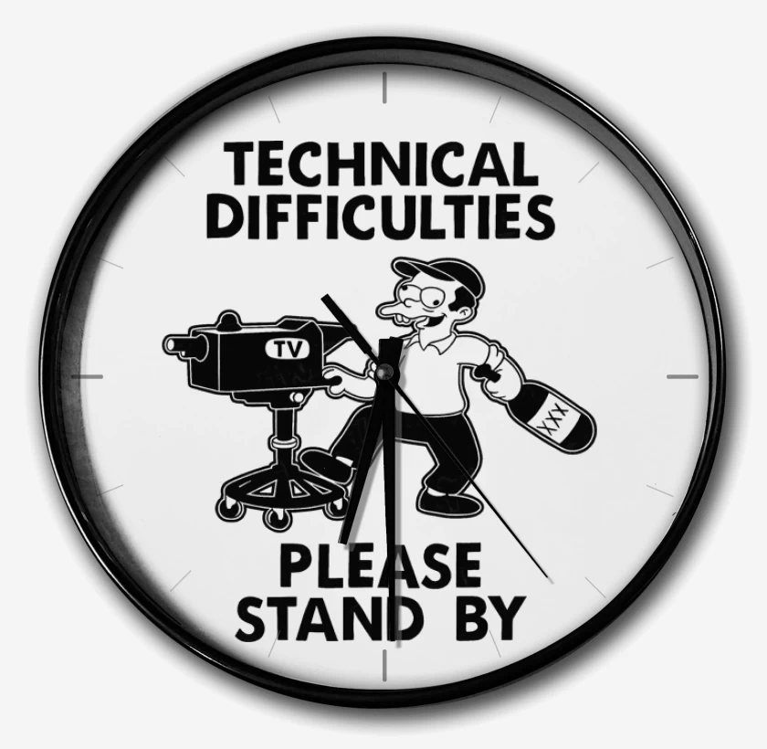 Reloj Blanco de Dificultades Técnicas