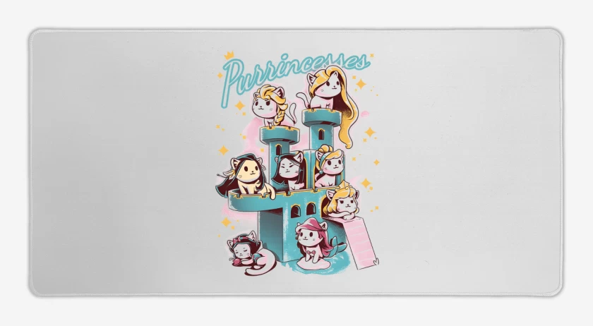 Mouse pad Gamer Blanco de Purrincess 