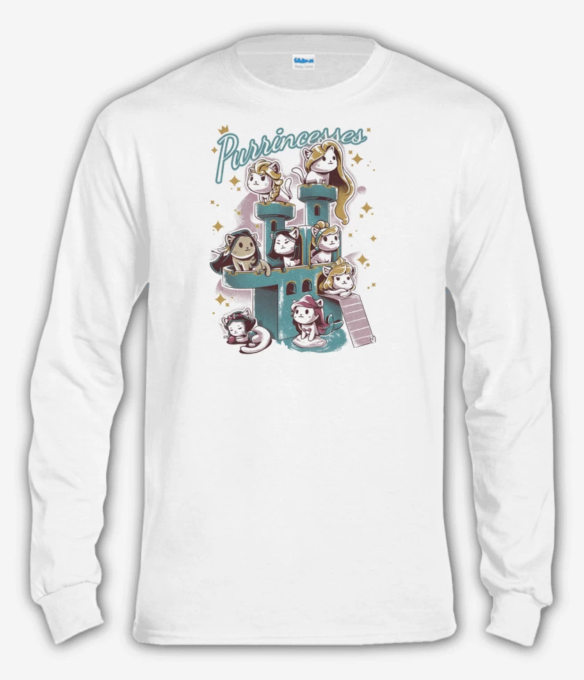 Polera manga larga Blanco de Purrincess 