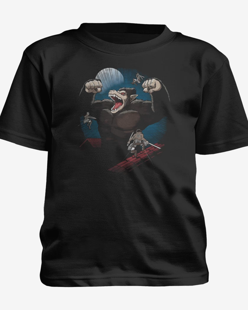 Polera de niño Negro de Attack on Ozarus