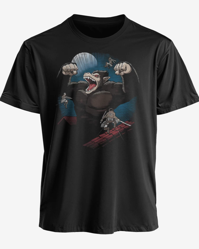 Polera premium Negro de Attack on Ozarus