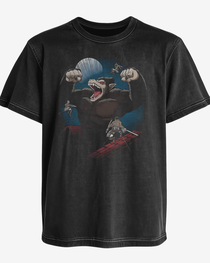 Polera desgastada Attack on Ozarus