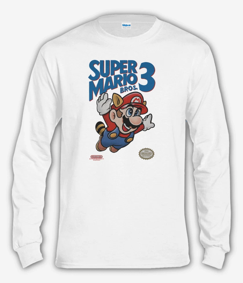 Polera manga larga Blanco de Super Bigote 3