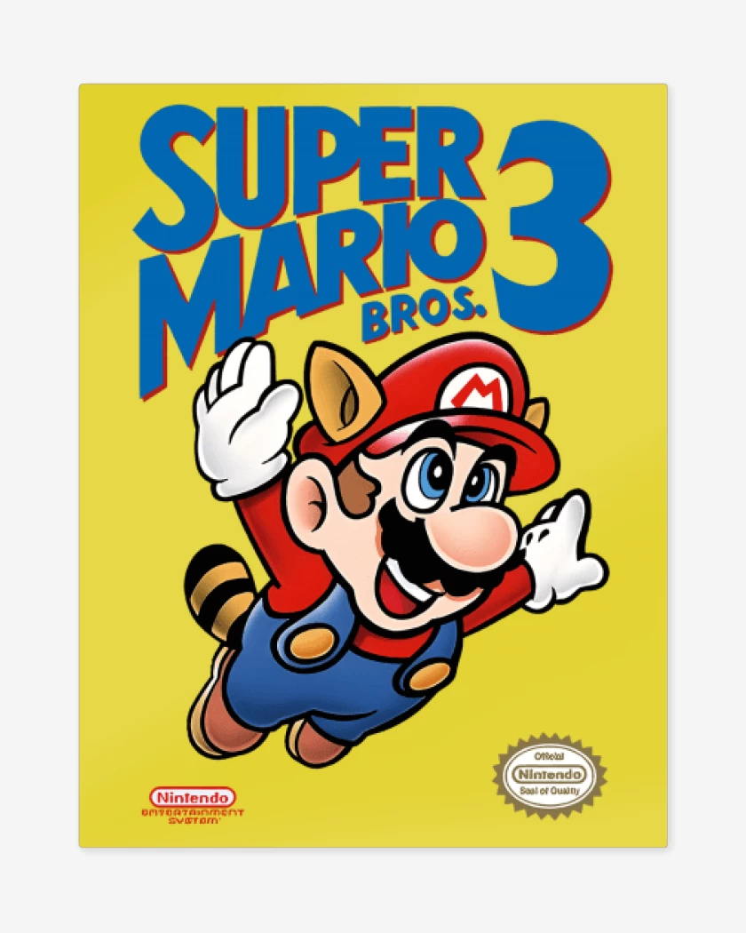Print metalico Amarillo de Super Bigote 3