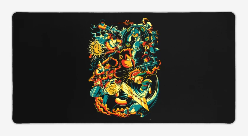 Mouse pad Gamer Negro de Smash Bros ultimate