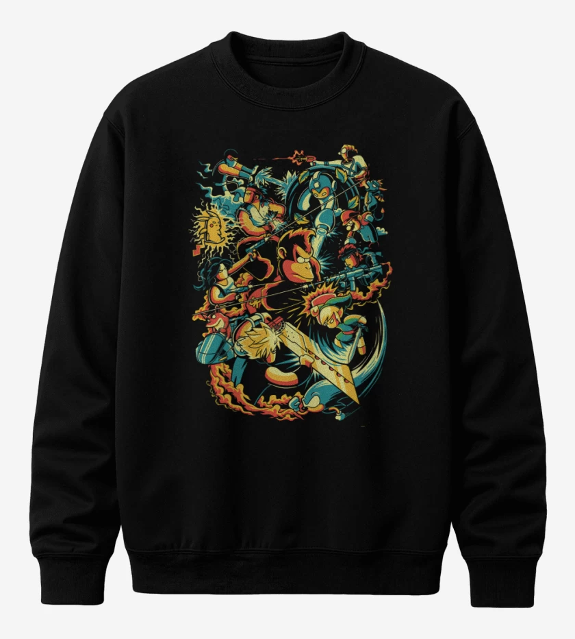 Poleron polo Negro de Smash Bros ultimate