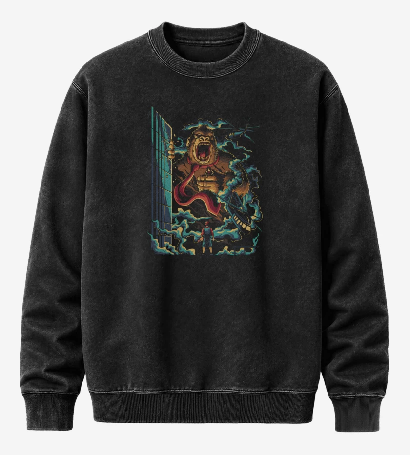 Poleron Polo Acid Wash Negro de D-Kong