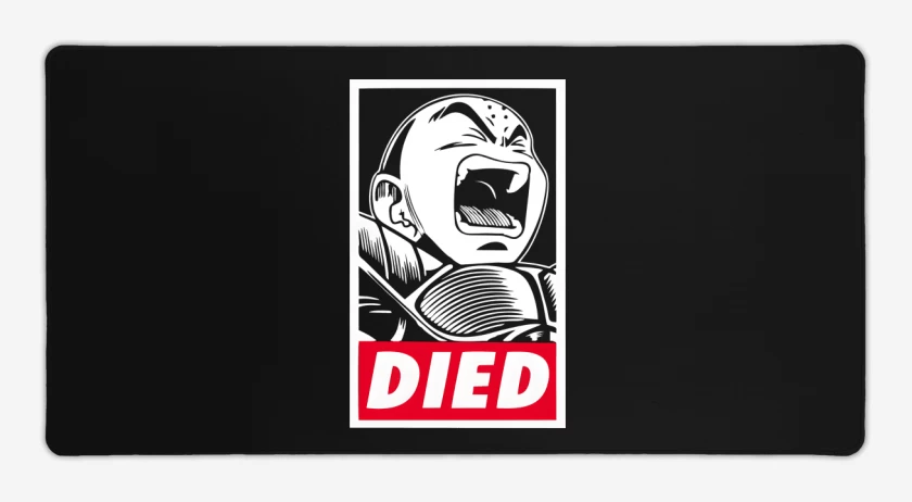 Mouse pad Gamer Negro de Krilin el Muerto