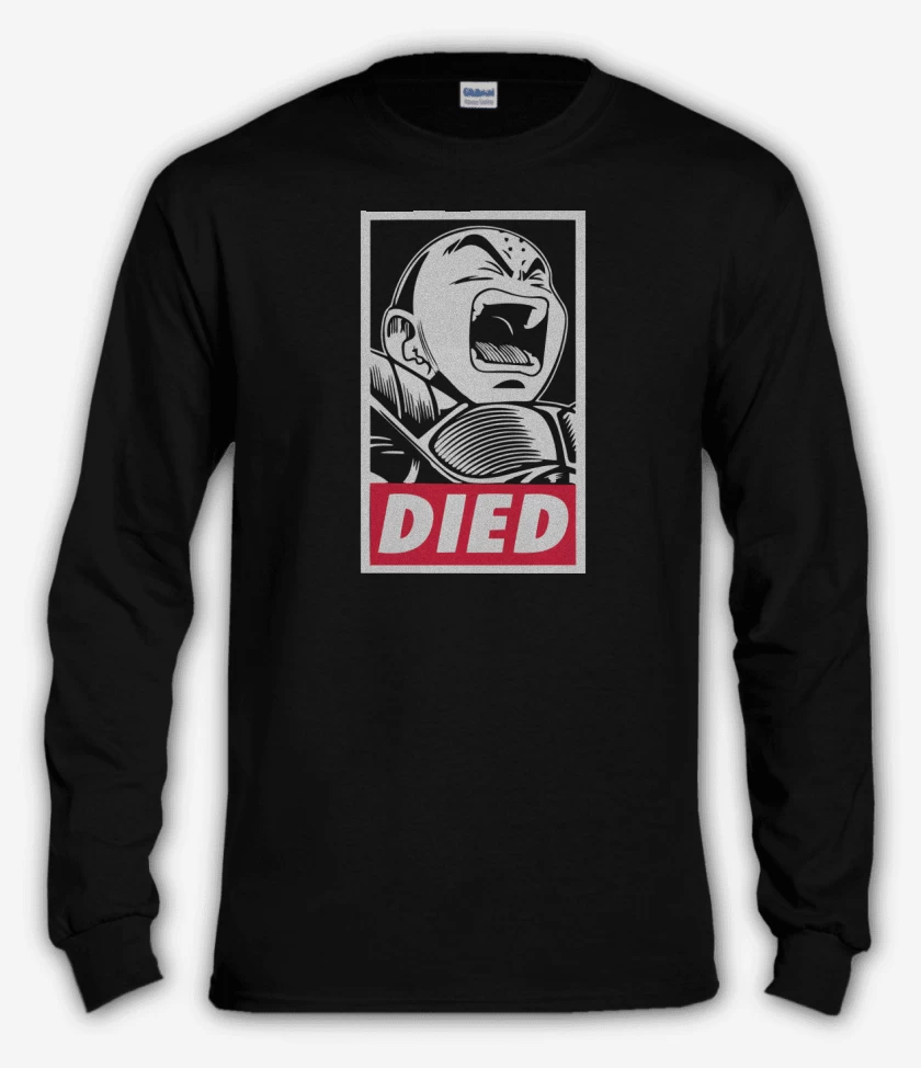 Polera manga larga Negro de Krilin el Muerto