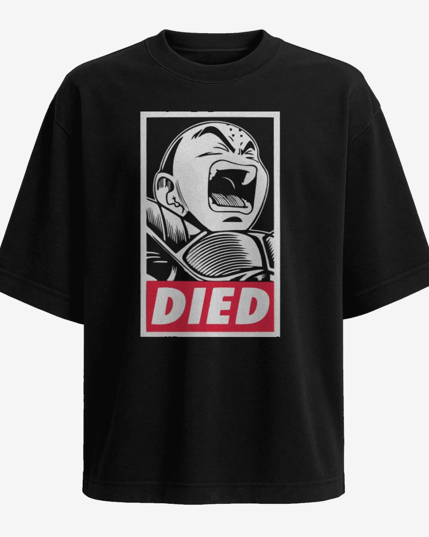 Polera Oversize Negro de Krilin el Muerto