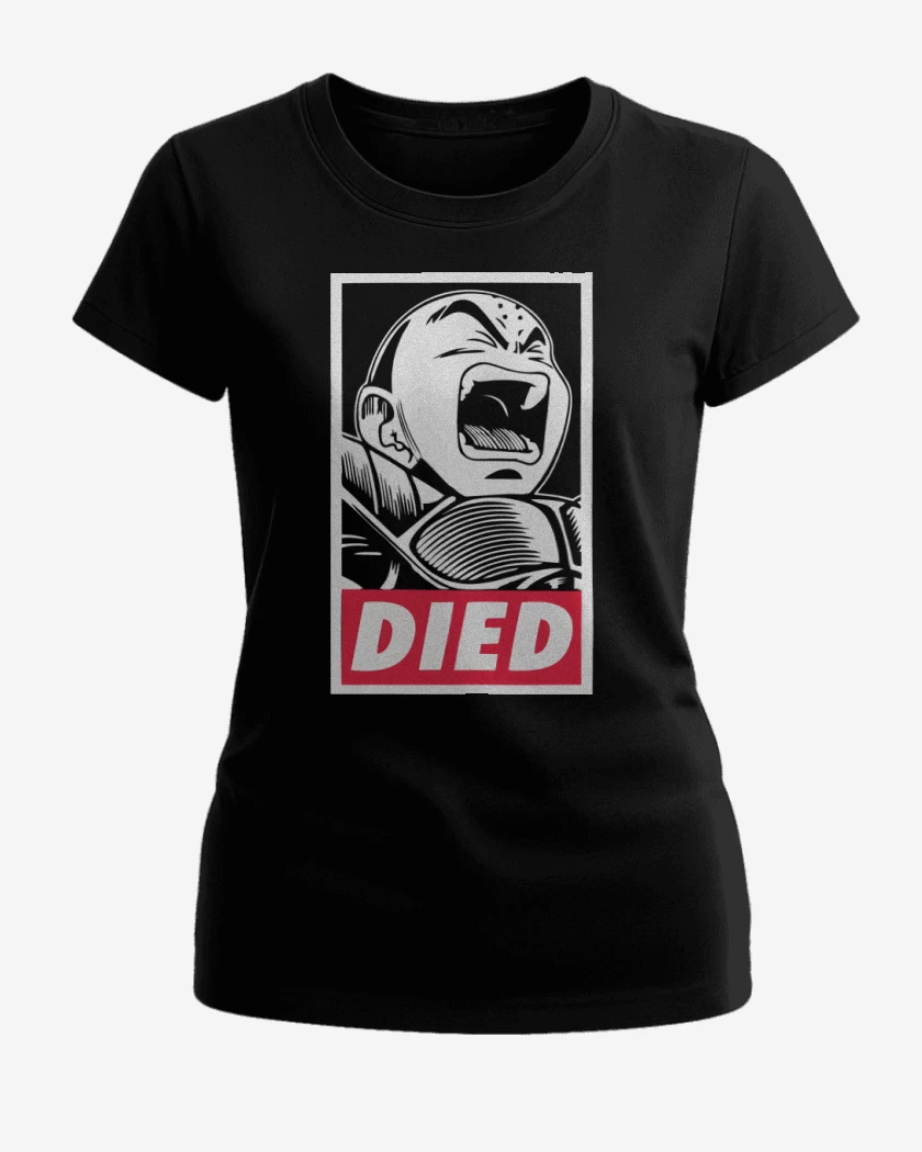 Polera de Mujer Negro de Krilin el Muerto