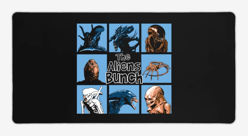 Mouse pad Gamer Negro de Los Aliens