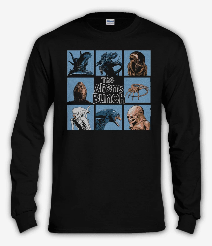 Polera manga larga Negro de Los Aliens