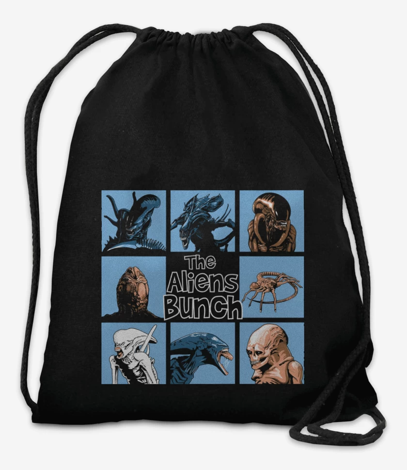 Mochila Negro de Los Aliens