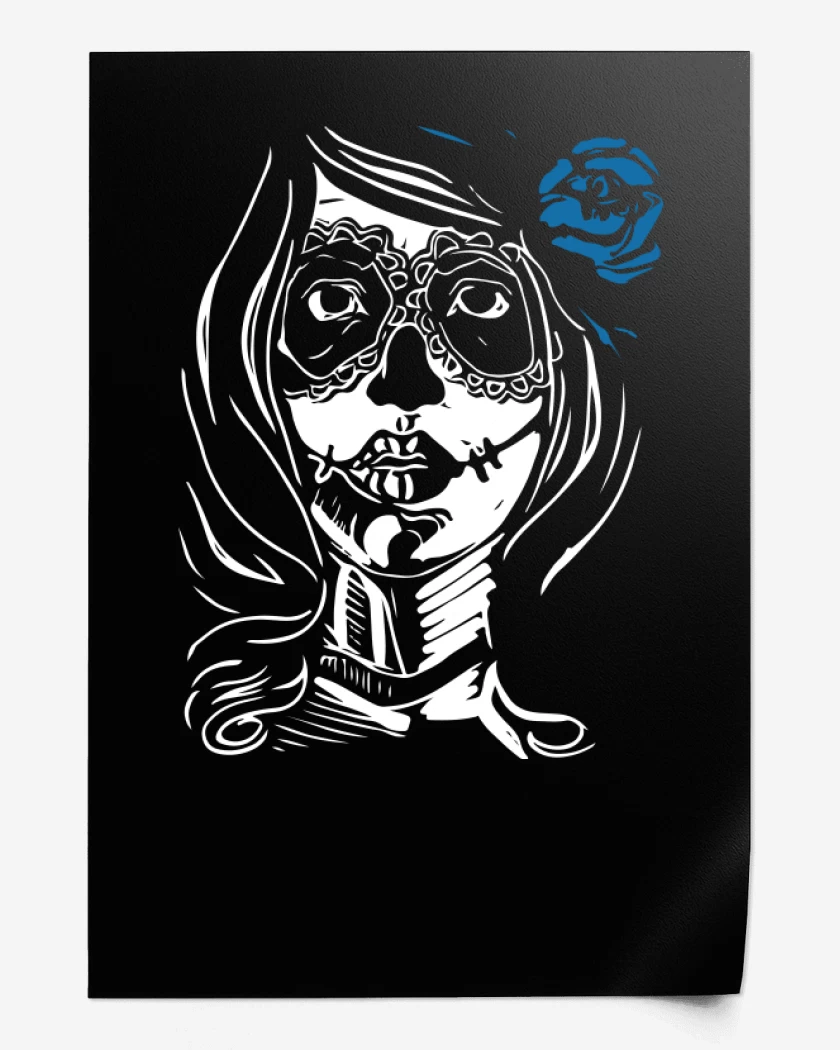 Print Negro de Catrina