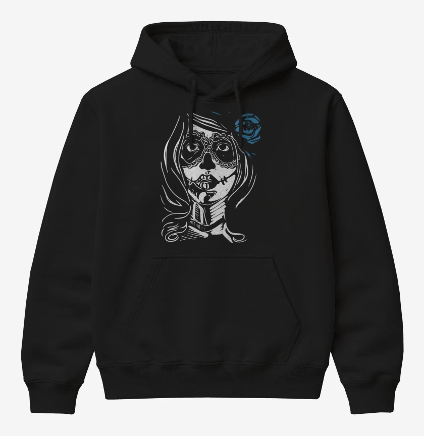 Poleron Canguro básico Negro de Catrina