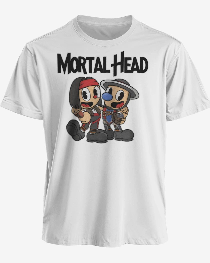 Polera premium Blanco de Mortal Head