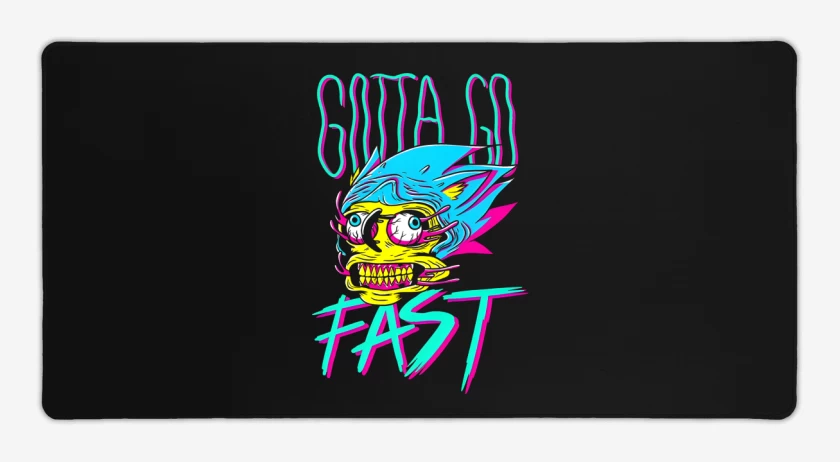 Mouse pad Gamer Negro de Go Fast